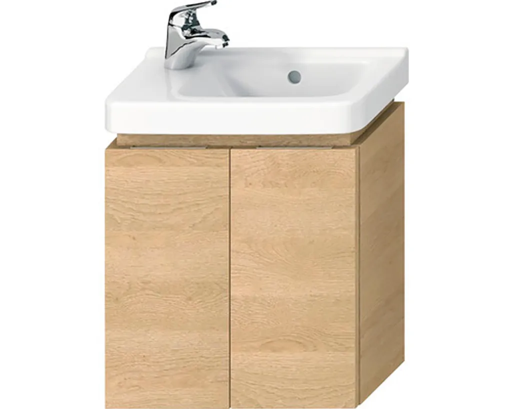 Meuble sous lavabo Jika CUBITO en chêne pour petites salles de bain
