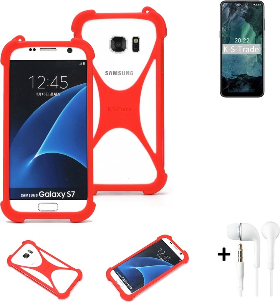 Handy-hülle + Kopfhörer kompatibel mit Nokia G21 Schutz-hülle Bumper Silikon Schutz Hülle Cover Case Silikoncase Silikonbumper TPU Softcase