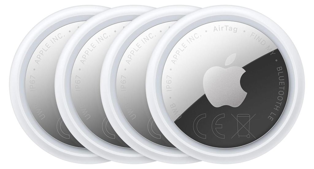 Apple AirTag (2. Generation) 4er-Pack – Weiß Produktbild 