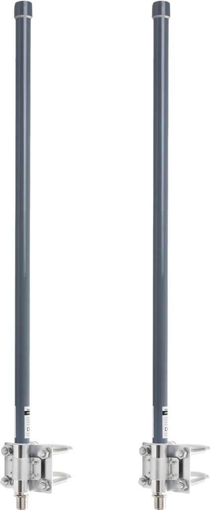 Omnidirektionales Antennenset für den Außenbereich, 10 dBi, 4G LTE OMNI N-Buchse, Breitband, Grau