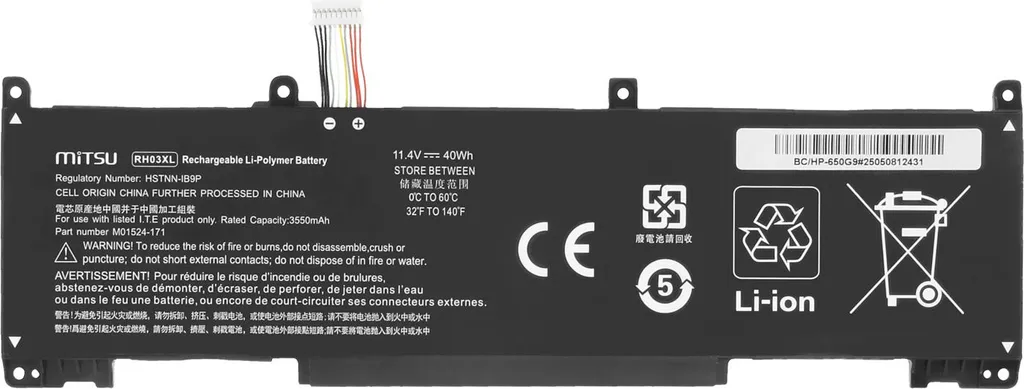 Batterie d'ordinateur portable HP ProBook G8 G9 G10 MITSU RH03XL