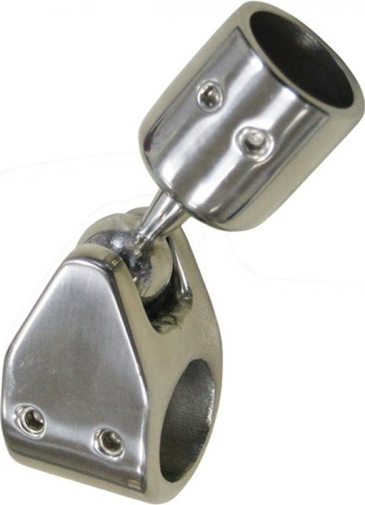 Bimini Gelenk mit Relinganschluss für Rundrohr Ø 25 mm Edelstahl V4A