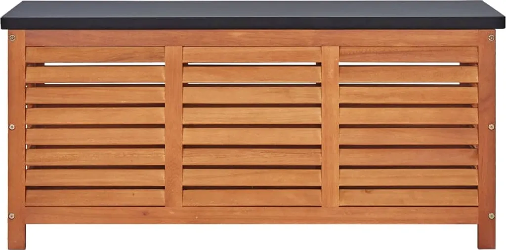 Coffre de jardin en eucalyptus 117 cm : la solution rangement durable