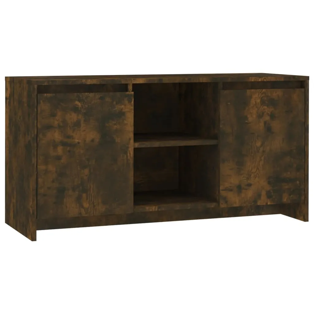 Mobile TV Industriale Rovere Fumé 102 cm - Struttura Legno Solida