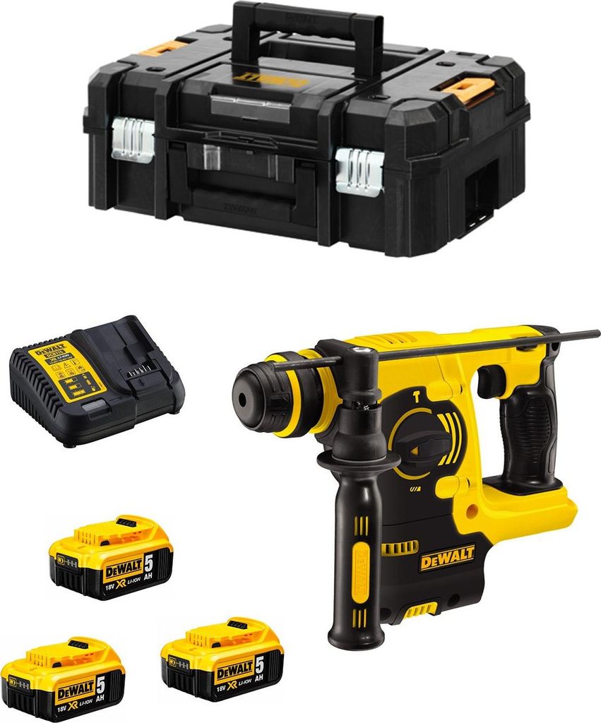 Kombihammer DeWALT DCH253P3 (3 x 5,0 Ah + DCB115 + TSTAK II)