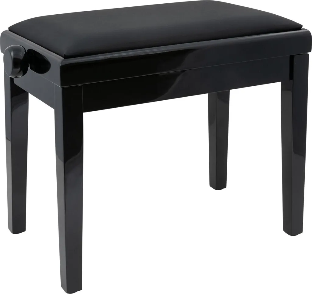 Tabouret Piano Bois Laqué Noir Pianonova HY-PJ023 Finition Luxe