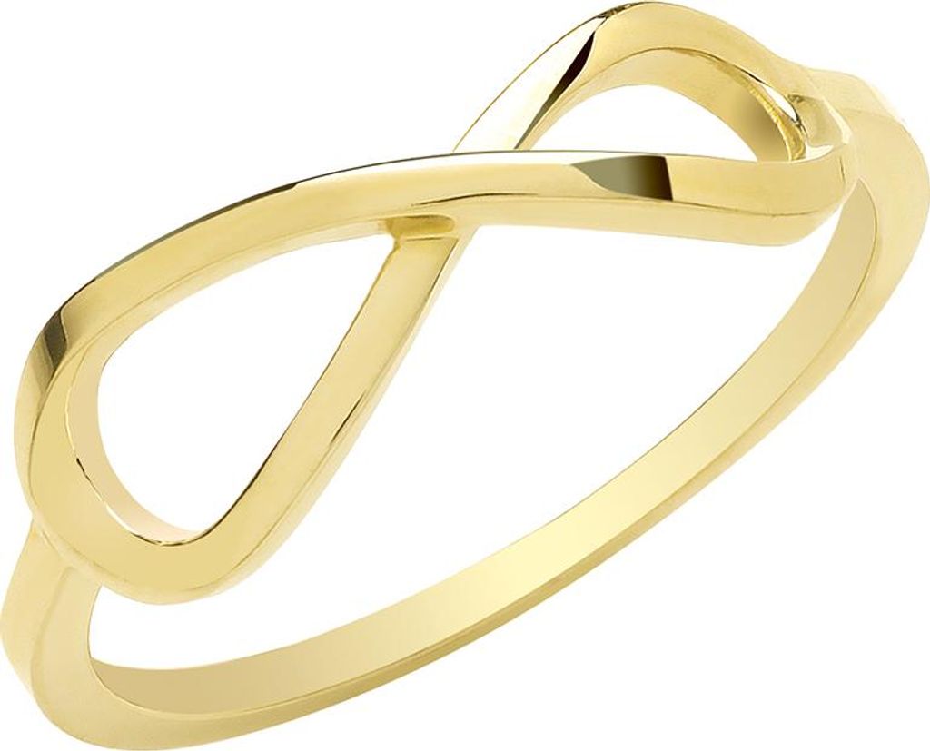Schöner 9 Karat (375) Gold Damen - Ring - Unendlichkeit, 50 (15.9); TRS28366RSK