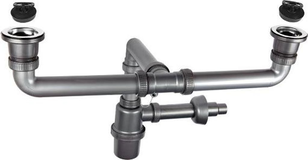Siphon für 2 Becken - HJ/S2062