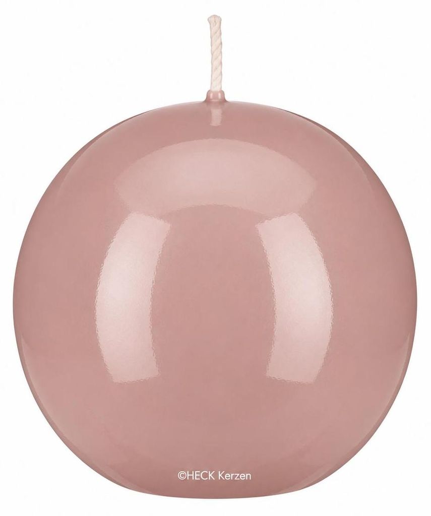 Kugelkerzen Glanz-Lack Taupe Rose Ø 6 cm, 16 Stück
