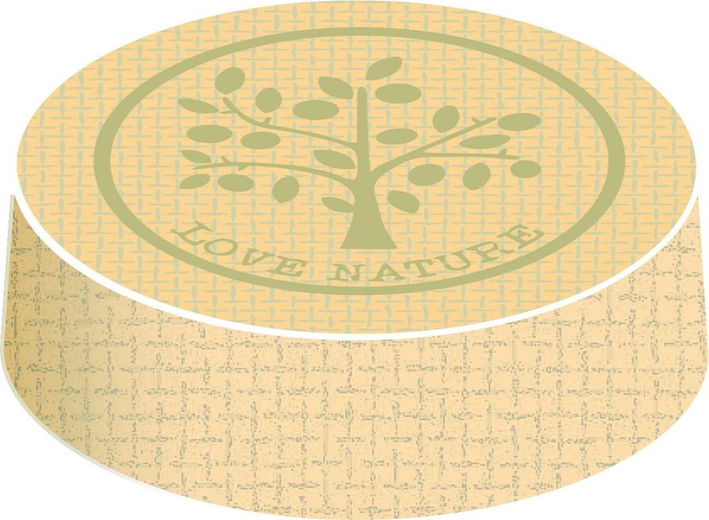 Glasabdeckungen aus hochwertigem Karton, Nature in Grün, Ø 74 mm, 200 Stück