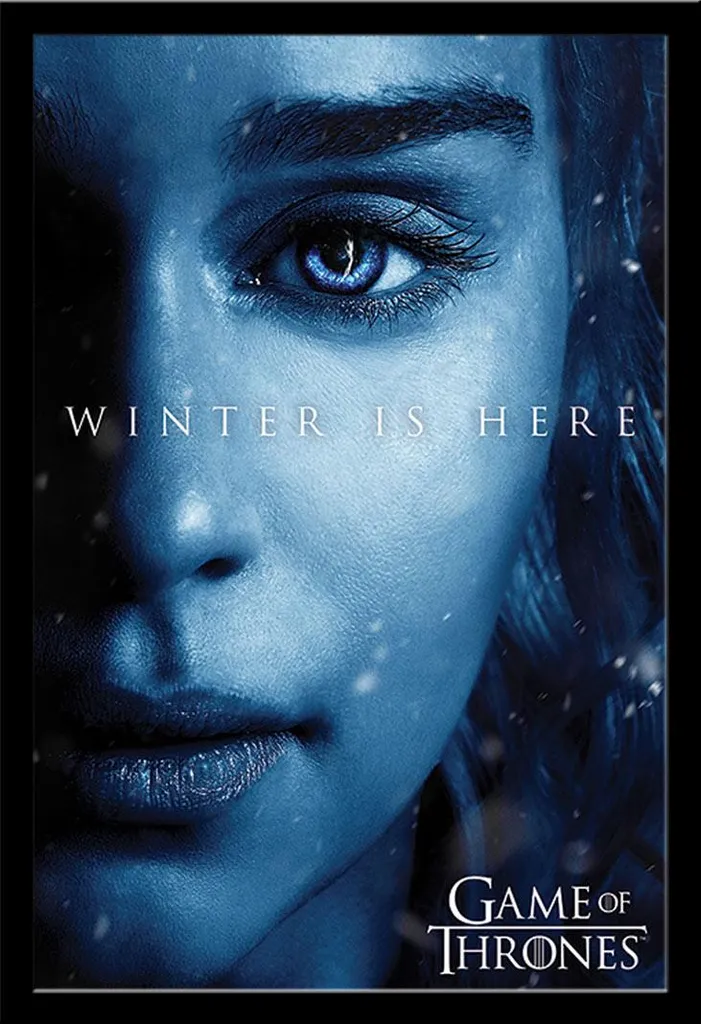 Offerta Poster Game of Thrones Daenerys + Cornice MDF Shinsuke® Nero