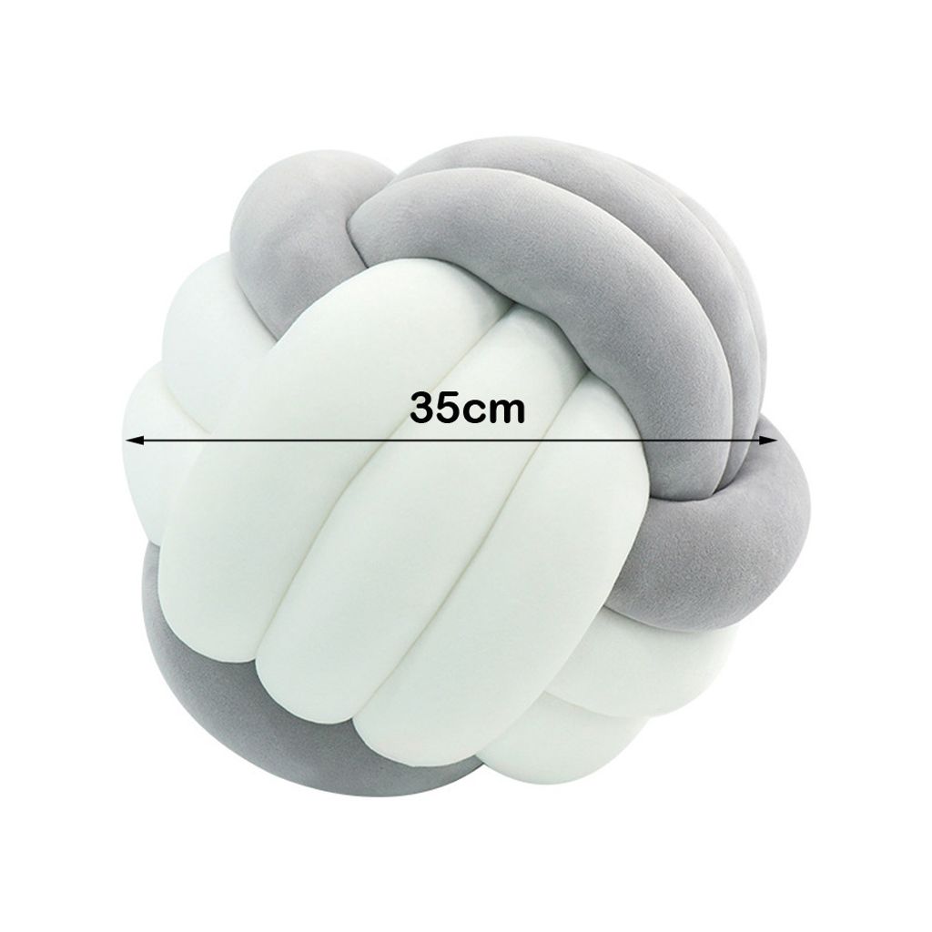 CANDeal 35cm Knotenkissen, Geknotetes Kissen für Sofa, Bett, Dekorat, Zierkissen Knoten, Knoten-Ball-Kissen, Baby Bett Zimmer Dekor Spielzeug hand...