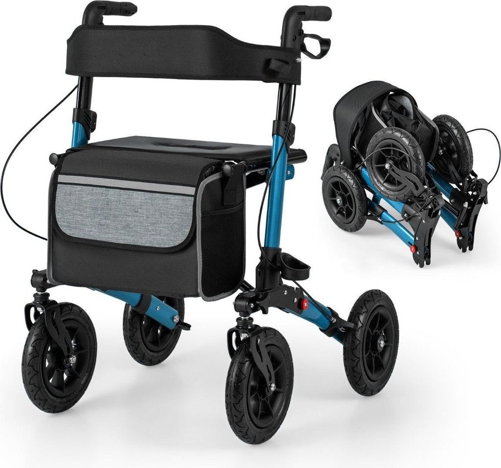 Rollator pieghevole leggero con pneumatici ad aria, Immagine del prodotto 