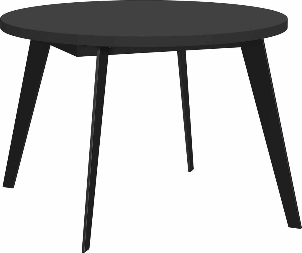 Esstisch Ausziehtisch TABLE ROUND 110 - 155 cm Schwarz matt, von Forte