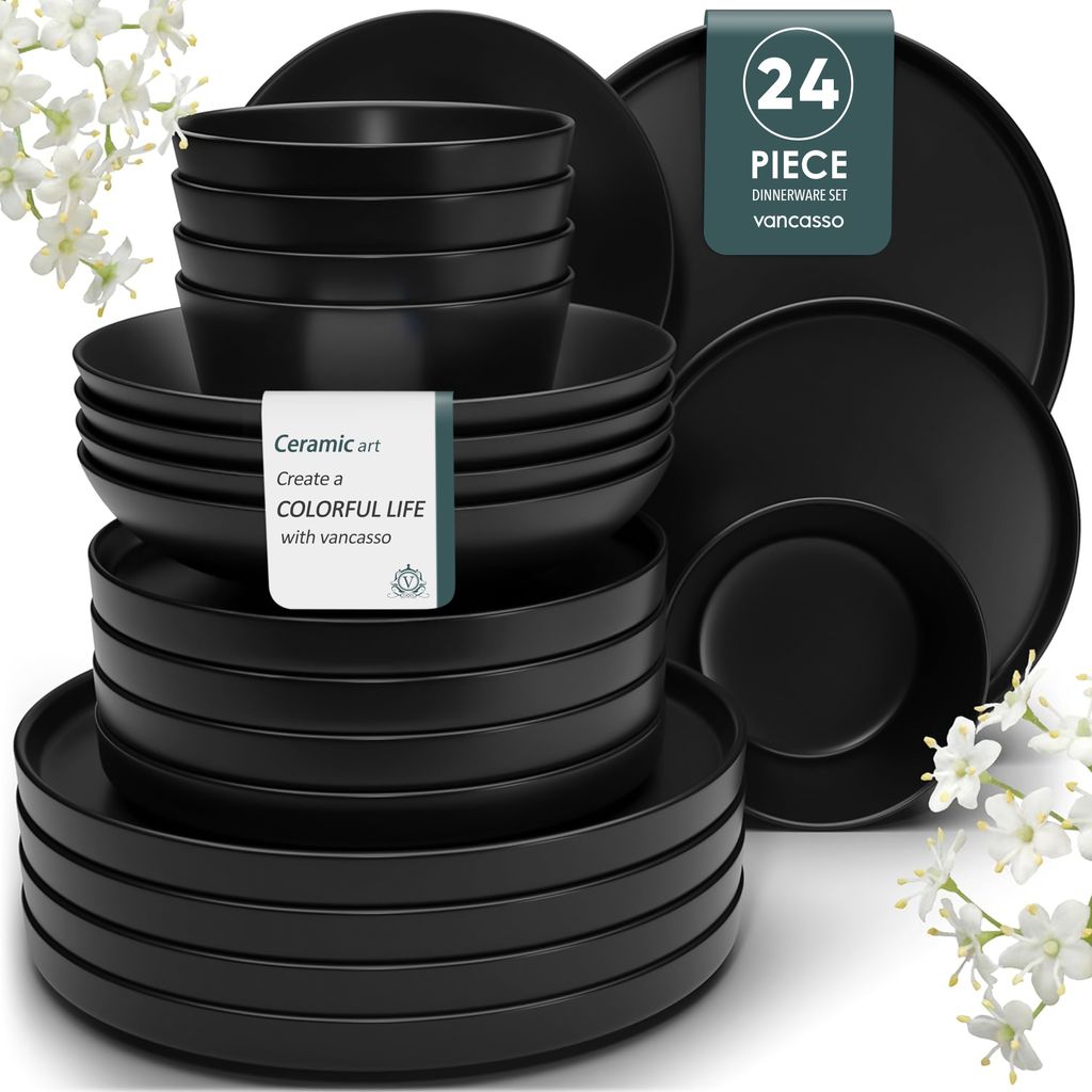 Service de table en faïence, 24 pièces service combiné pour Image du produit 