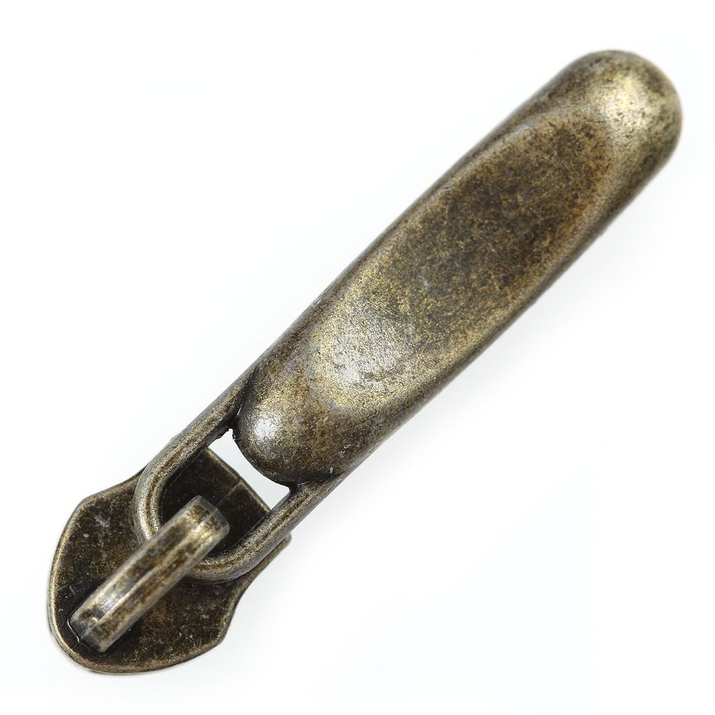 5 Stylische Zipper für Spiralreißverschluss, 5mm, Farbauswahl, Farbe:altmessing