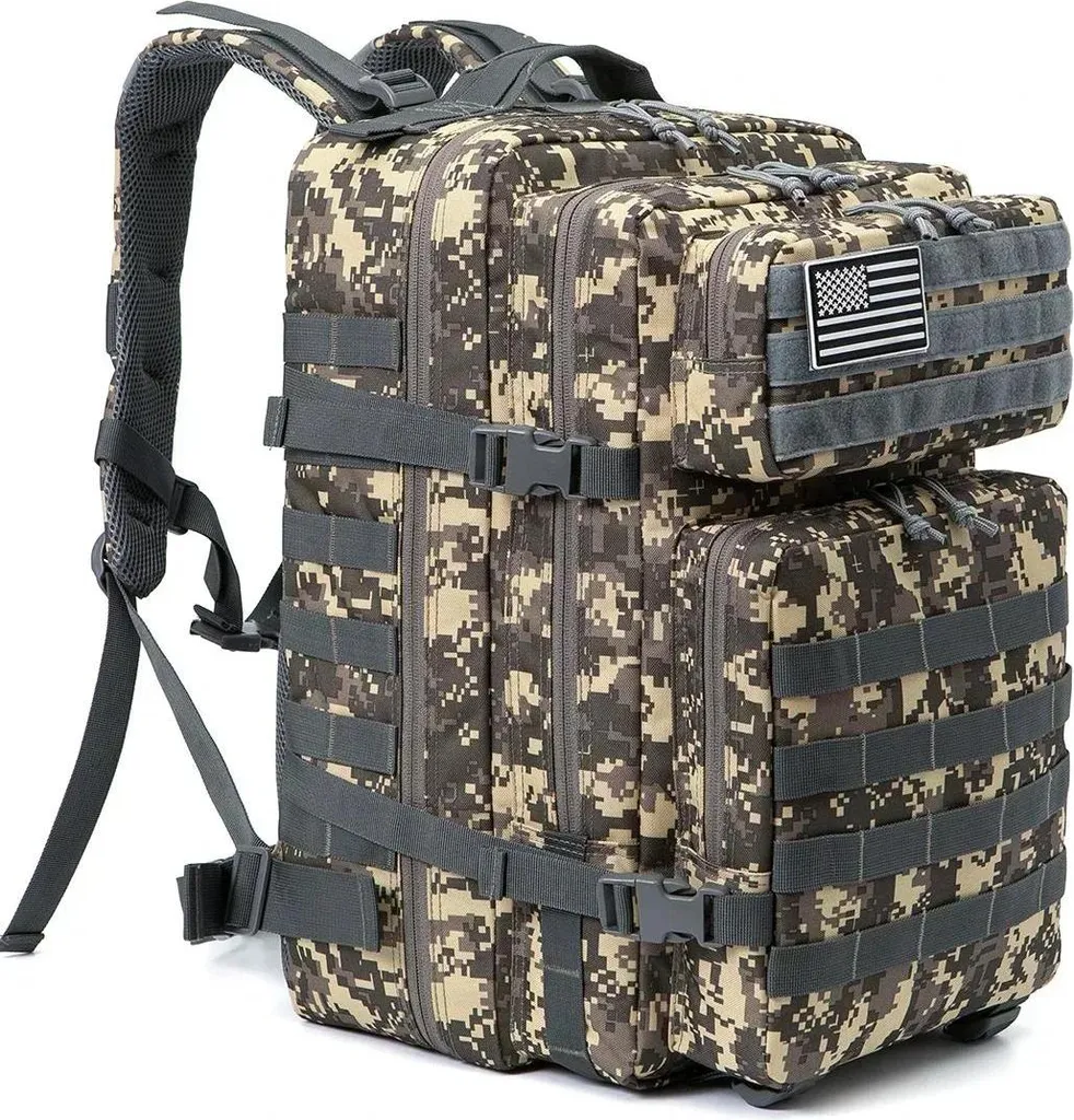 Sac à dos tactique pour randonnée et survie motif ACU en polyester 30L