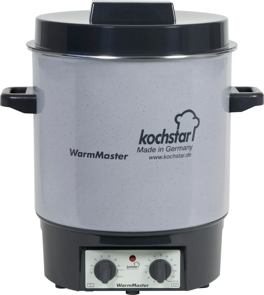 WarmMaster S KOCHSTAR Machine à cuire 27L avec horloge gris pierre blanc