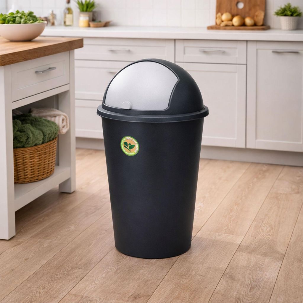 Kunststoff Abfalleimer Schwingdeckeleimer Mülleimer 25 Liter recycelt