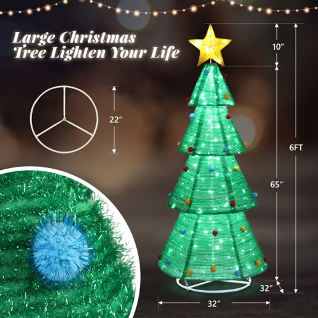 FCH Vorbeleuchteter Pop-up-Weihnachtsbaum mit 200 Produktbild 6