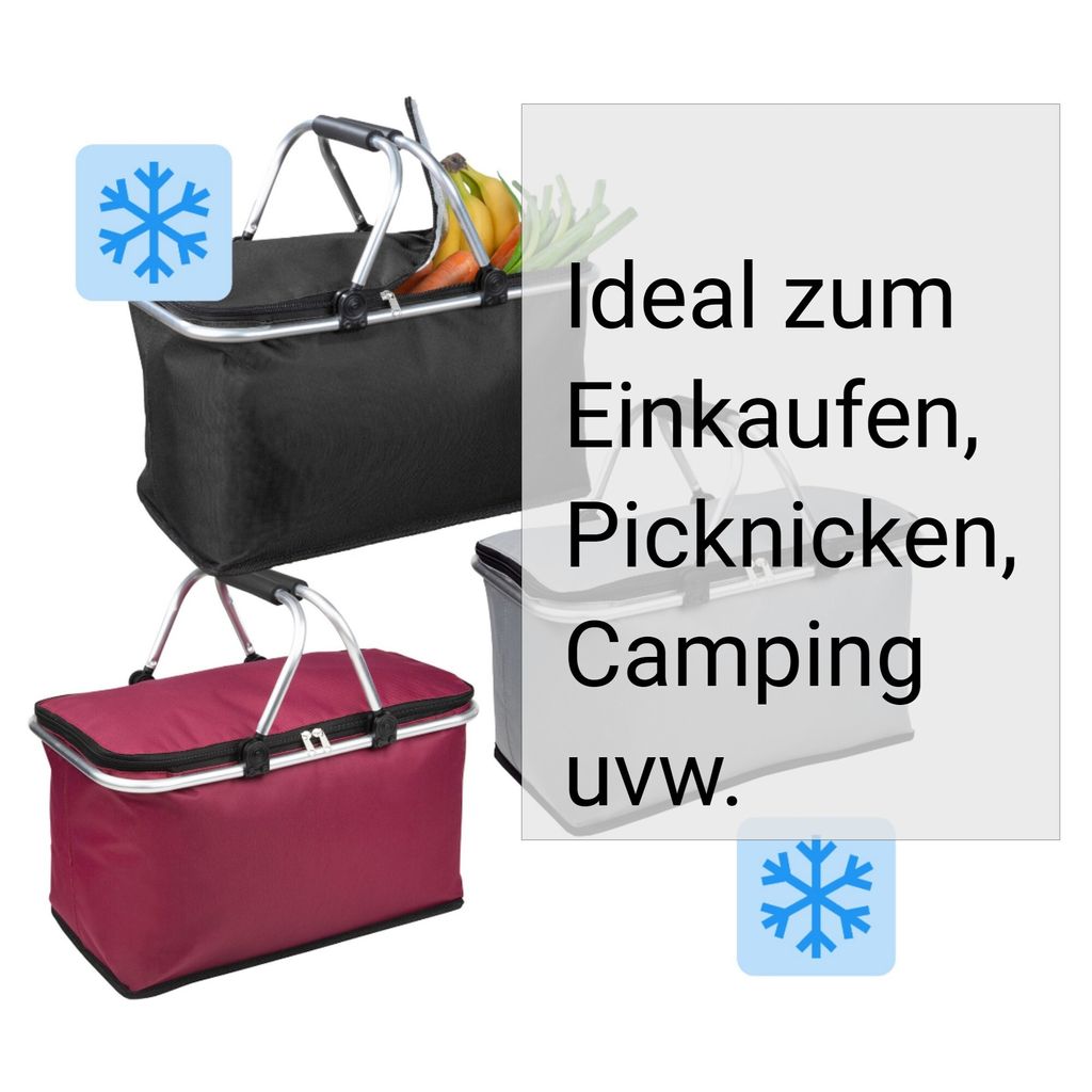 Einkaufskorb Kühlkorb 25 L Faltbarer Einkaufskorb Produktbild 6