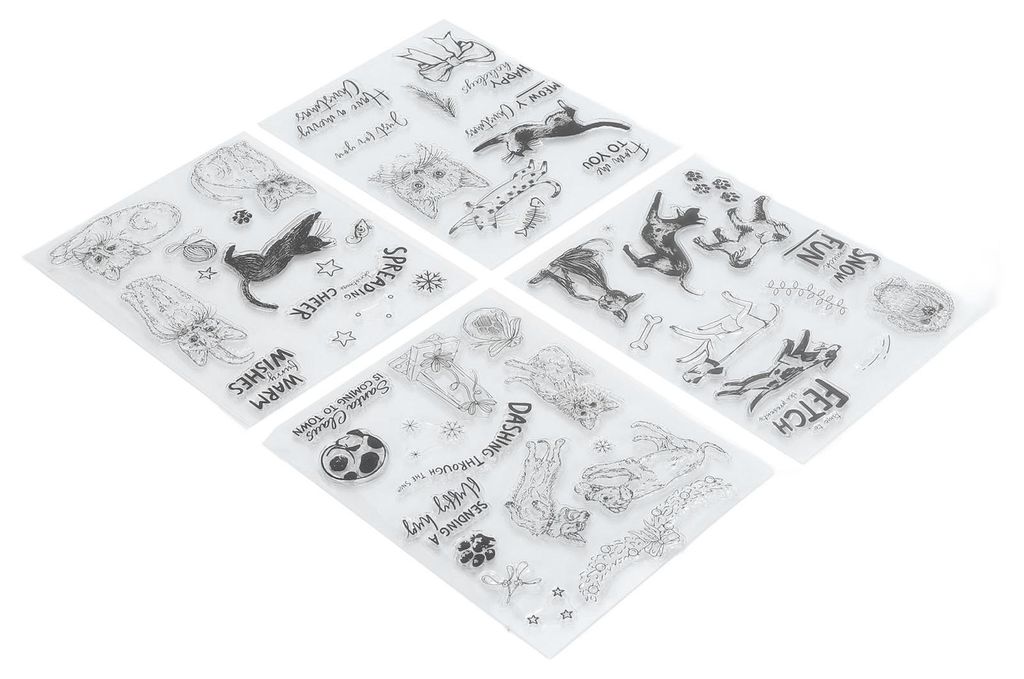 4pcs Pet Embossing Folder Silicone DIY Craft Embossing Template for Photo Album Scrapbook Cards