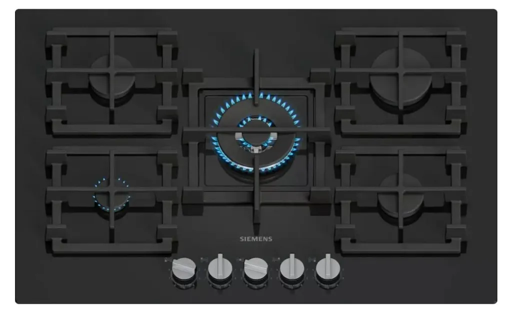 Siemens iQ500 EP7A6QI40 Table de Cuisson Gaz 75cm avec stepFlame Inox