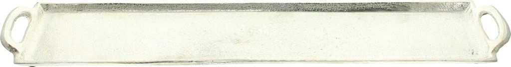 Tablett Silberglanz, lang, Aluminiumguss Maße: 64 x 12 cm