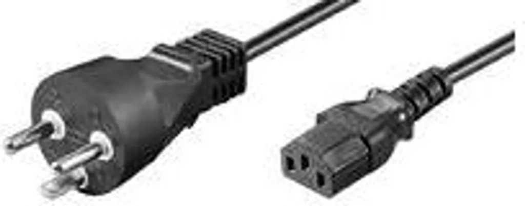 Cavo Di Alimentazione Nero 0,5m Con Accoppiatore C13 - PE020405