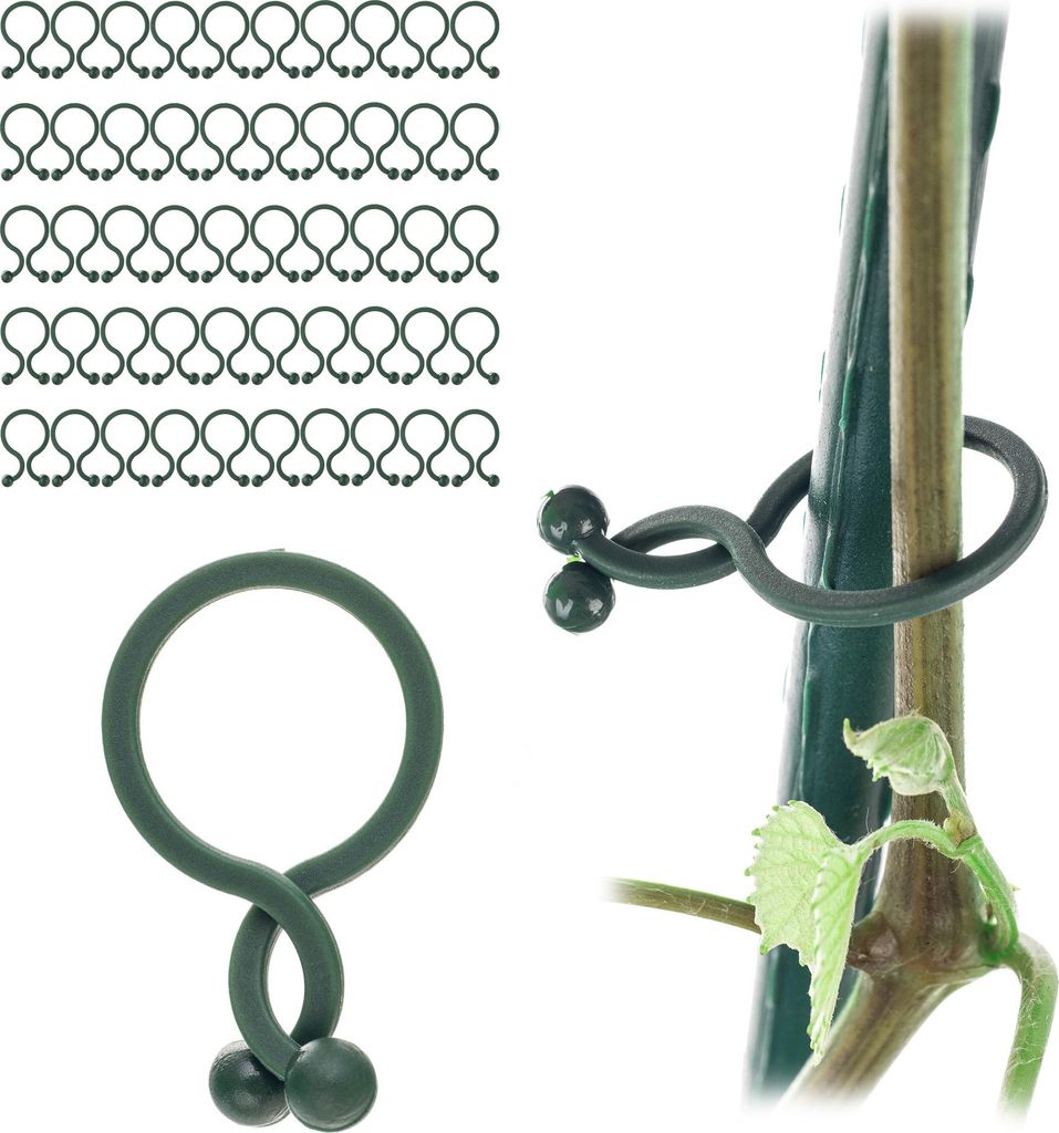 KADAX Clips Clips für Tomatenpflanzen zur Befestigung von Bohnenstielen 23mm 50Stk