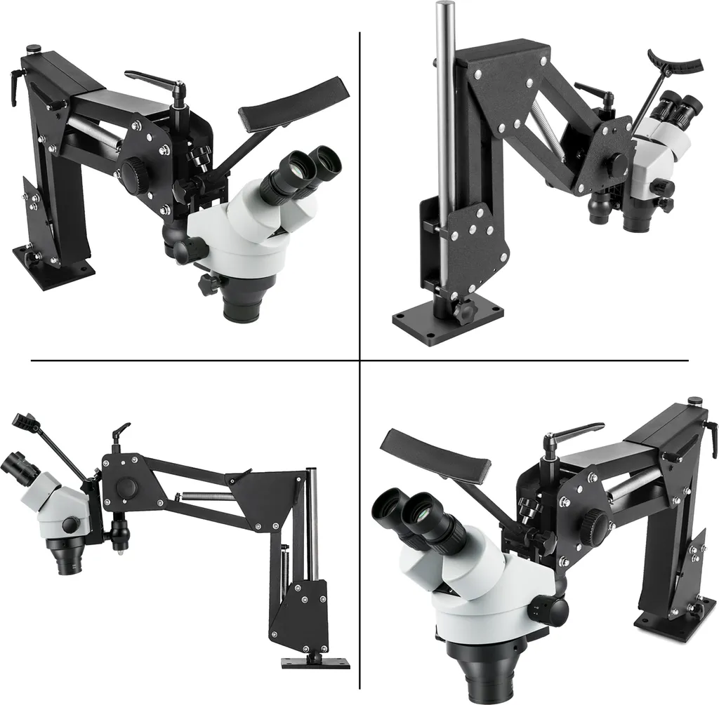 Microscope à miroir à insertion micro zoom 0,7X-4,5X en alliage robuste - 4