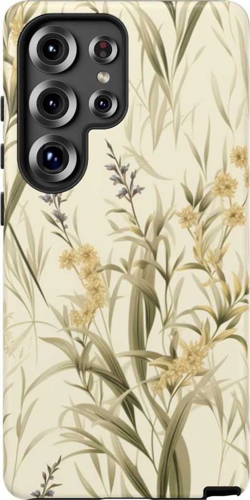 Zartes Wiesenpflanzen- und Gräsermuster – Hülle Kompatibel mit Samsung Galaxy S25 Ultra