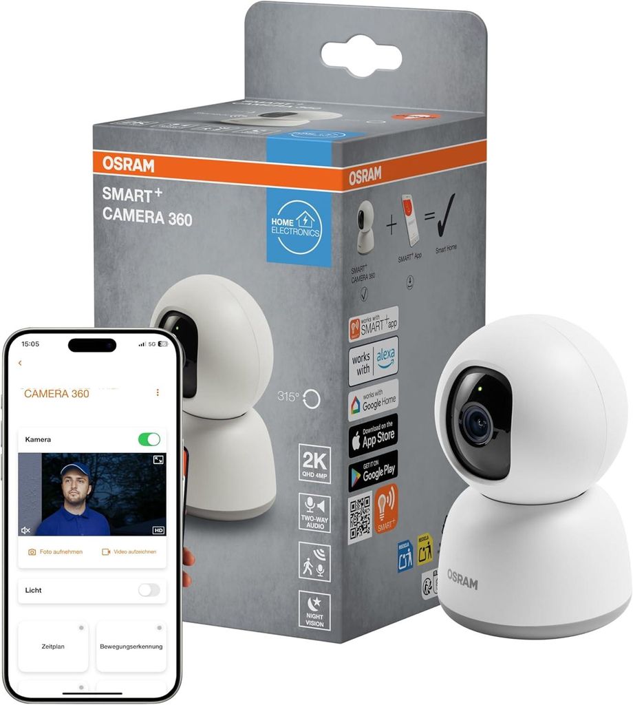 Osram SMART +  WiFi Kamera 360° 4MP 2K QHD Produktbild 