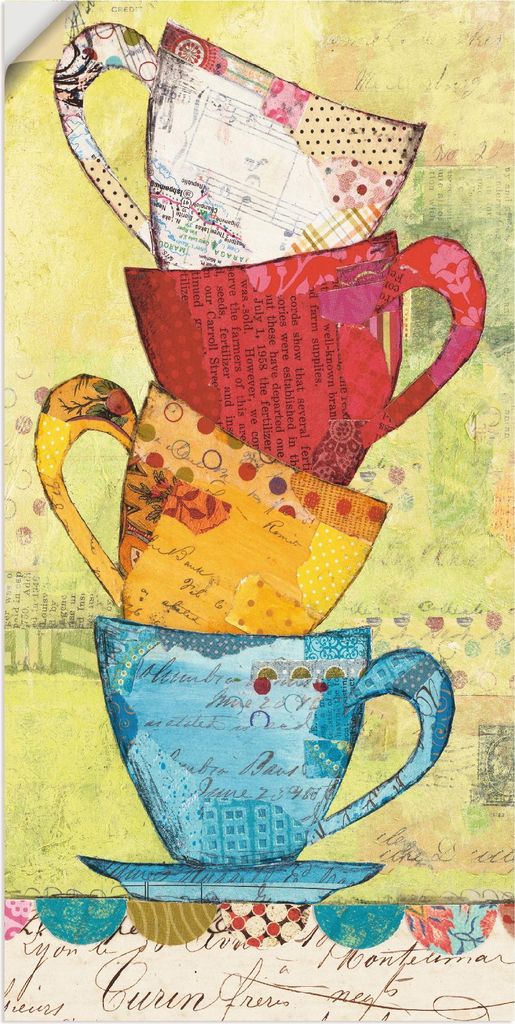 ARTland Wandbild, selbstklebend Komm zum Kaffee Größe: 20x40 cm