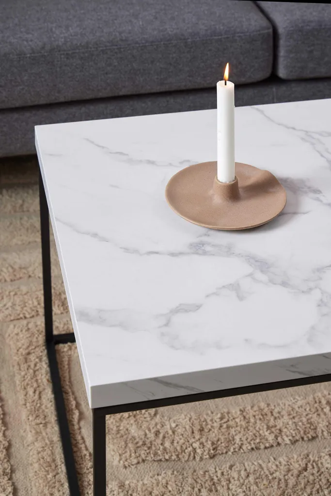 Table Basse Blanche Barossa Idéale pour vos Apéritifs et Décoration - 6