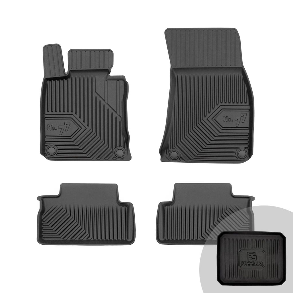 FROGUM No.77 Gummimatten Ganzjahresset von Auto Fußmatten Autofussmatten für BMW 4-Serie F33 2013-2020