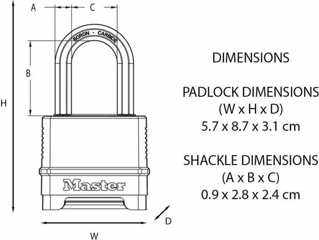 Serrure à code Master Lock M178EURD contre le vol et la rouille noire