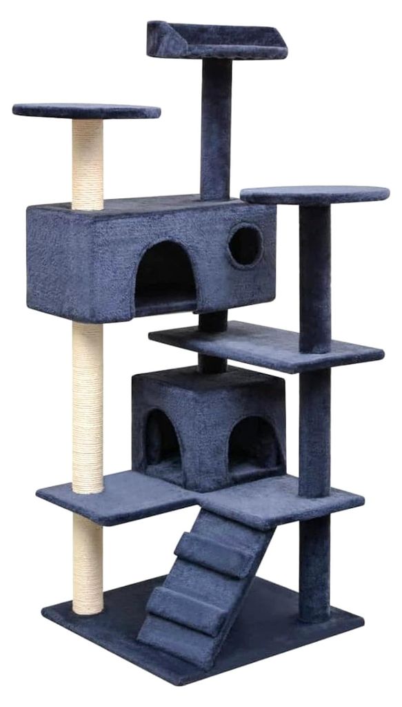 Katzen-Kratzbaum Sisal 125 cm Dunkelblau
