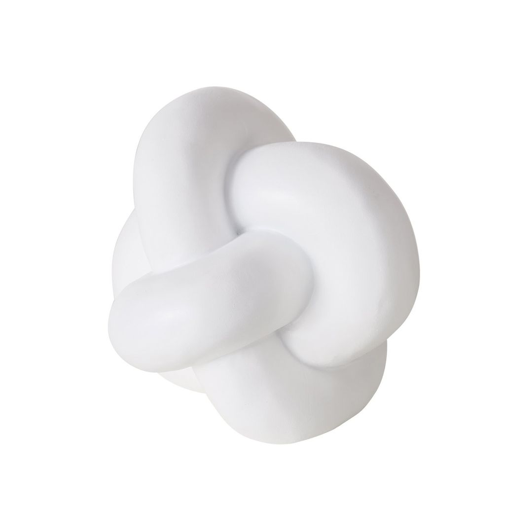 Skulptur Knotty, 15 cm hoch, weiß