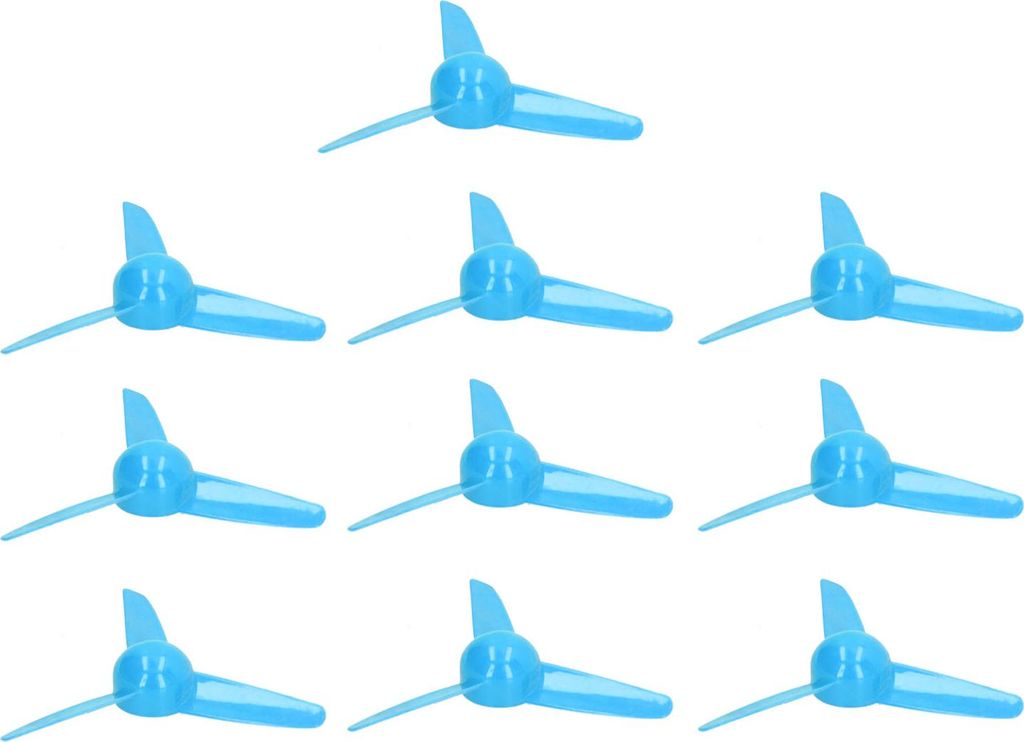 10Pcs 70mm 3 Blades Propeller Kunststoff DIY Spielzeug Boot RC Auto rotierende Zubehör 2mm HoleBlue
