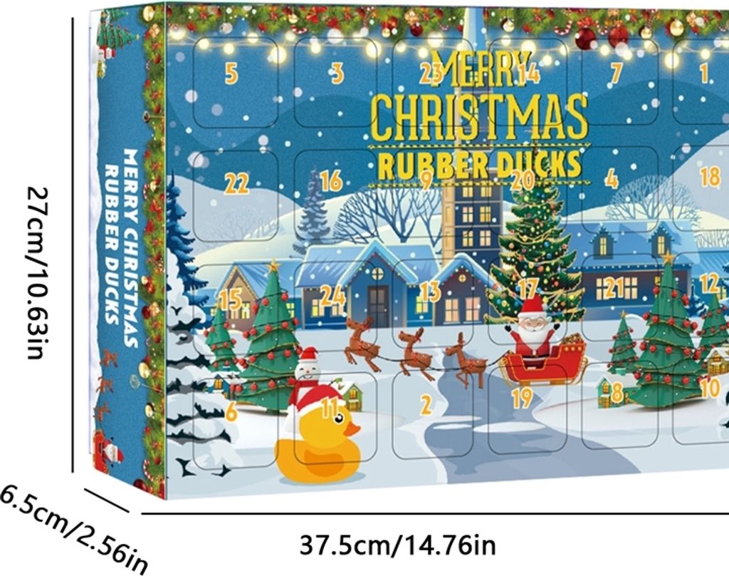Adventskalender 2023,24 Stk Gummienten Gelbe Ente Spielzeug Produktbild 6