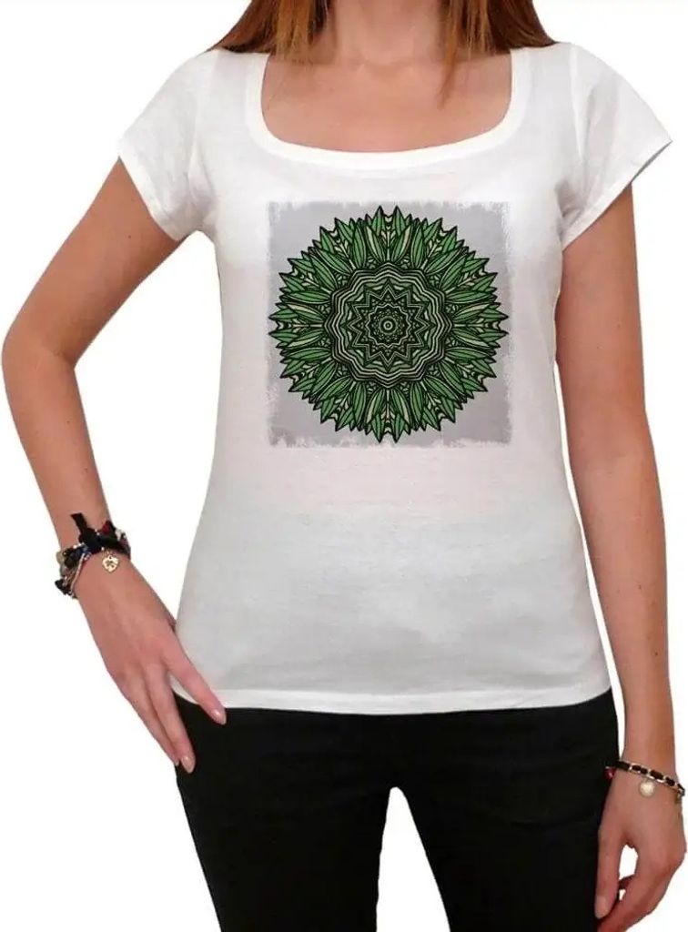 Damen Grafik T-Shirt Mandala 6 Öko-Verantwortlich Vintage Jahrgang Kurzarm Lustige Druck Geburtstag Geschenk Frau