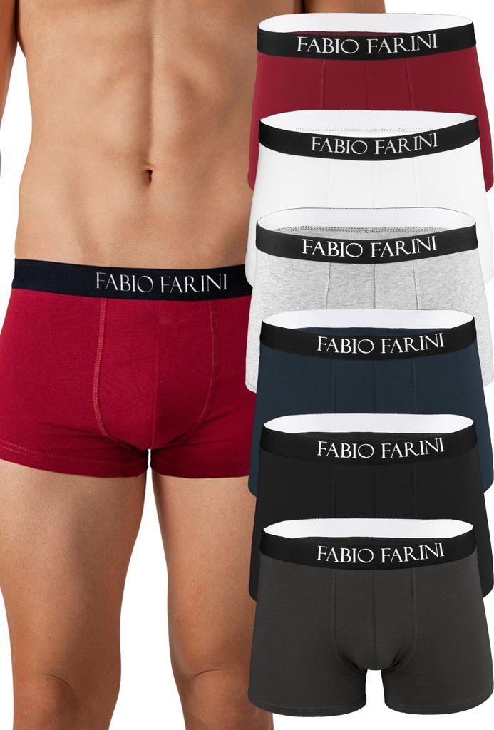 Fabio Farini - 6 Stück Herren Boxer Unterhosen Baumwolle - Produktbild 