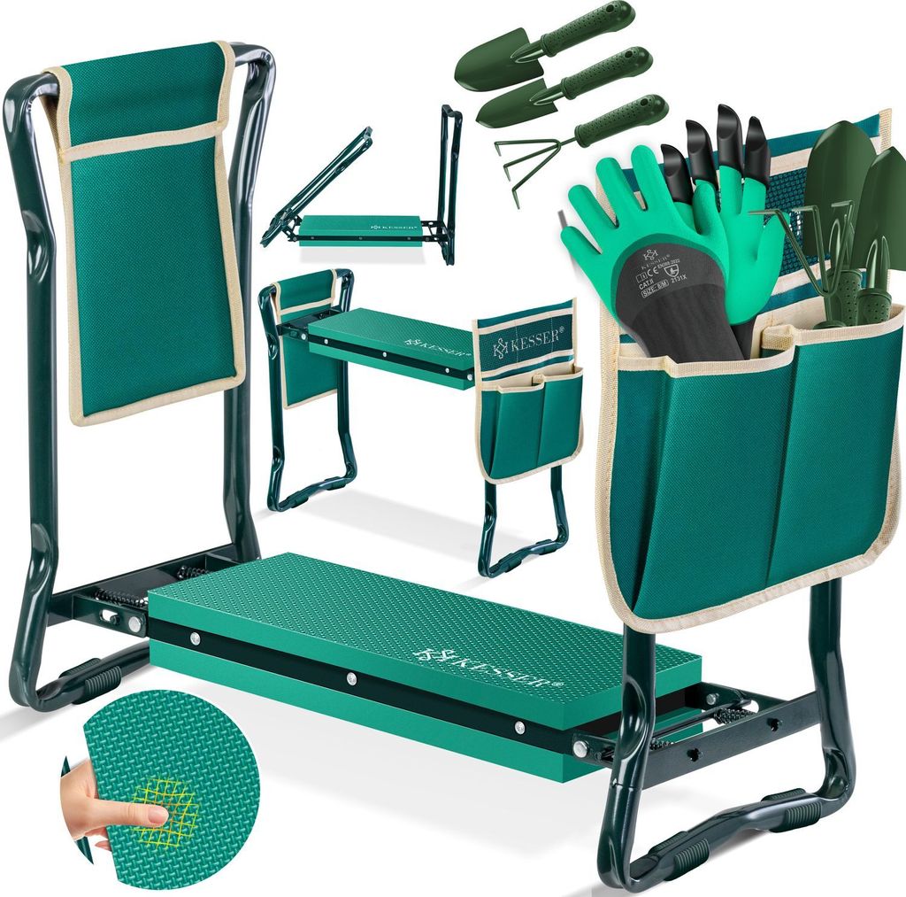 KESSER® 2 in 1 XXL Kniebank für Gartenarbeit Gepolstert Produktbild 