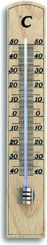 1x Zimmerthermometer L.206xB.34mm Buche natur lackiert Produktbild 