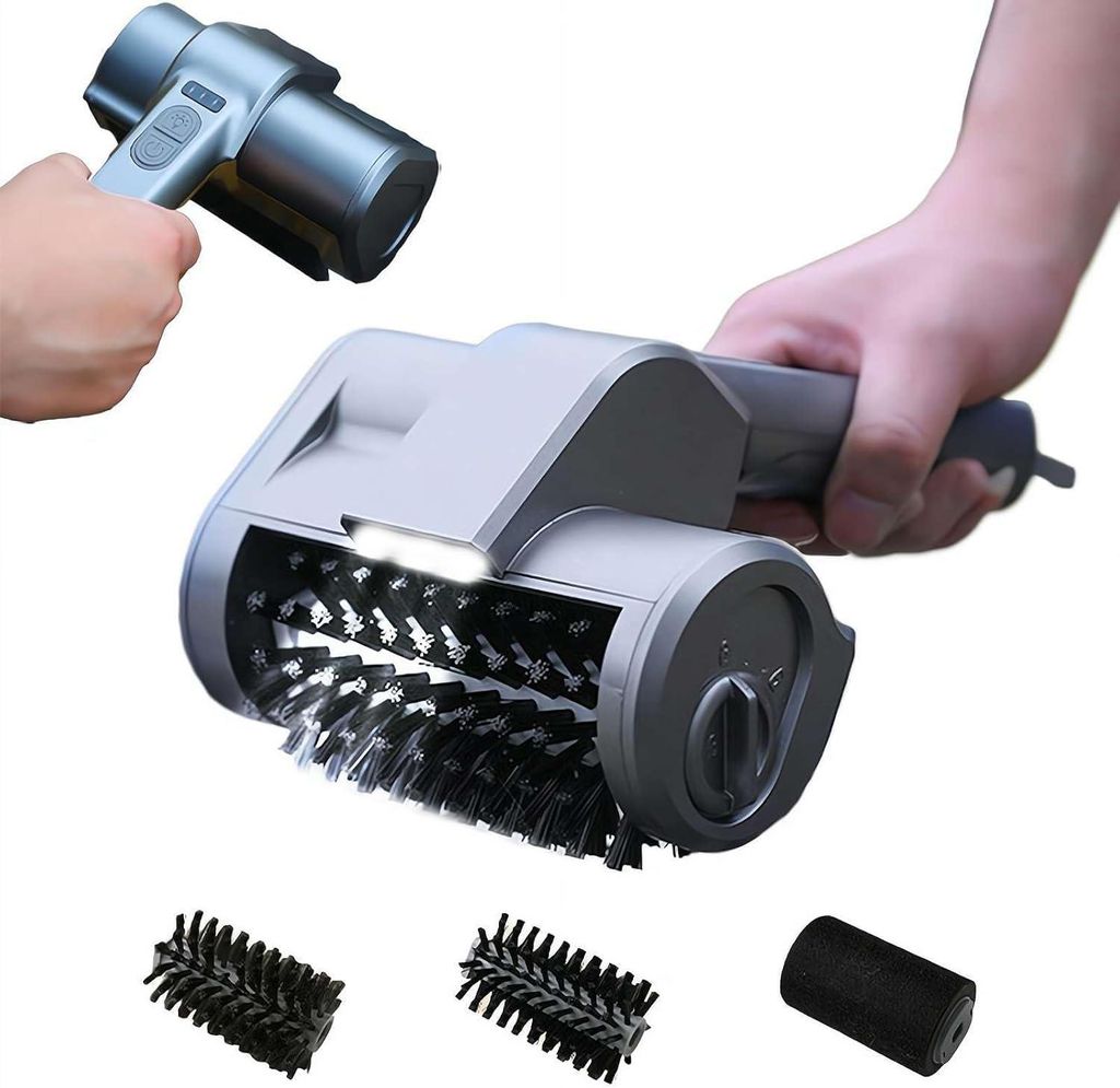Kabellose elektrische Grillbürste 3 in 1, BBQ Reinigungsgerät IPX6, LED Licht, Akku betrieben, für Garten Grill & Camping Outdoor
