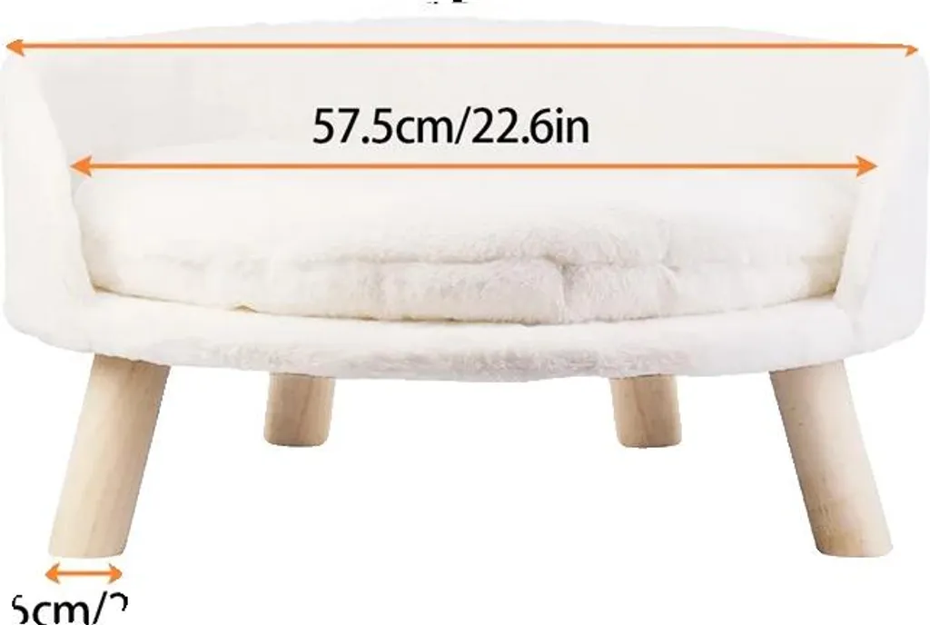 Letto per Gatti Taglia L in Tessuto Felpato - Cuccia Robusta Anti-Stress