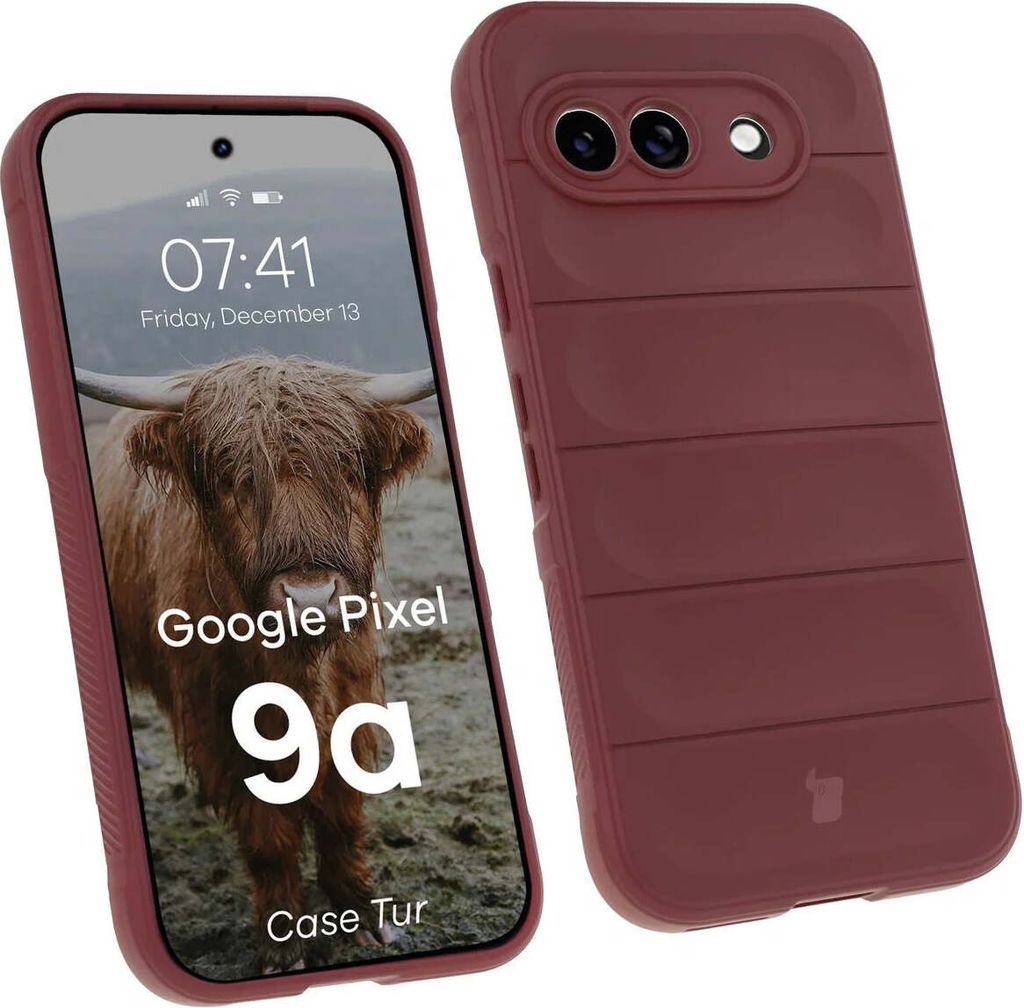 Bizon Case Tur Google Pixel 9a burgunderrot