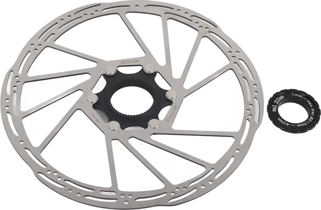 Disque de frein pour vélo 203 mm en métal inoxydable haute performance