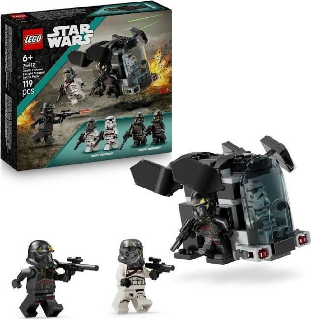 LEGO Star Wars 75412 Death Troopers vs. Night Troopers Battle Pack Spielzeug für Kinder ab 6 Jahren